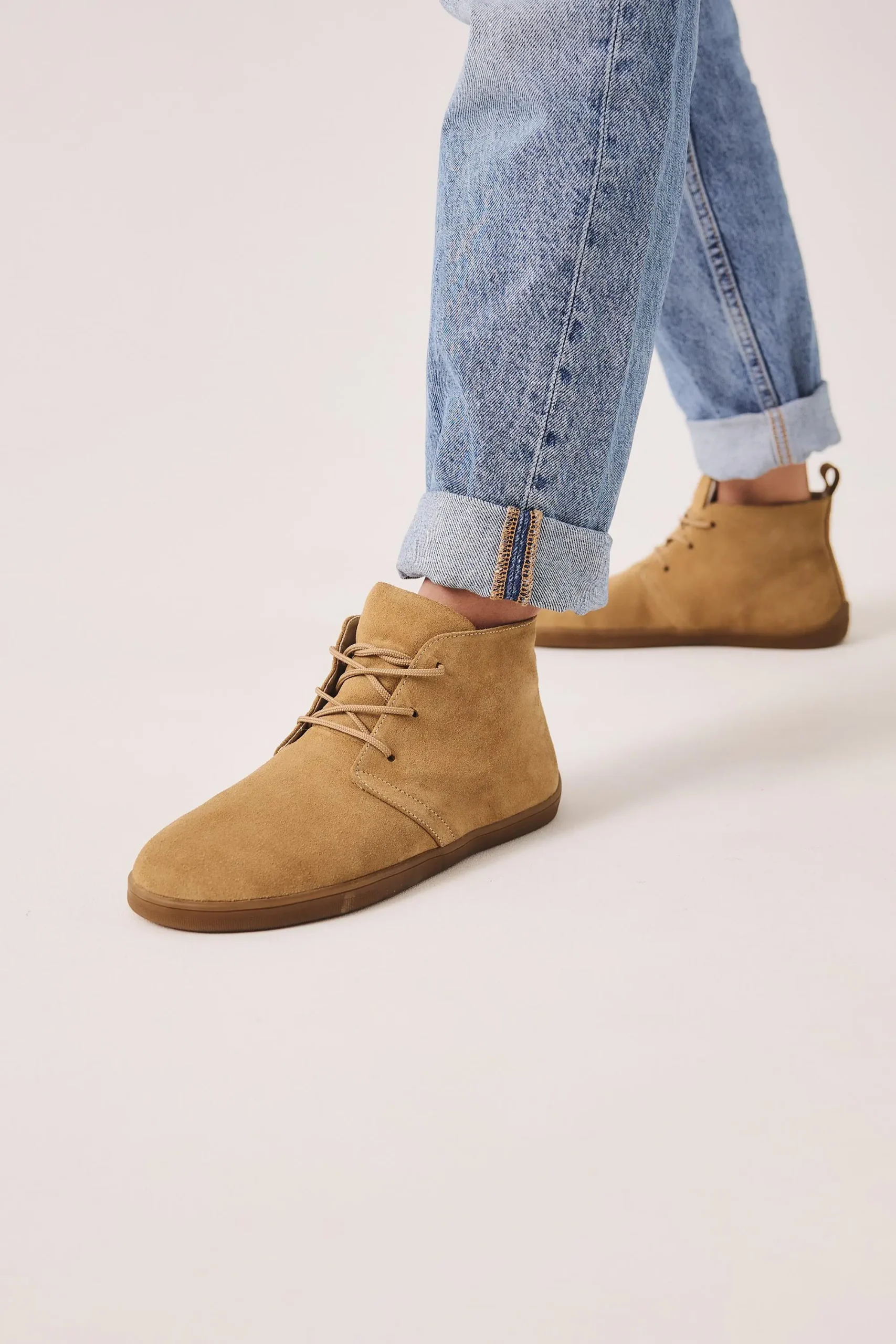 Women Barefoot Boots Suede Ankle Boots With Wide