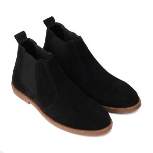 Black Suede Chelsea Boots Men's Casual Comfort Style